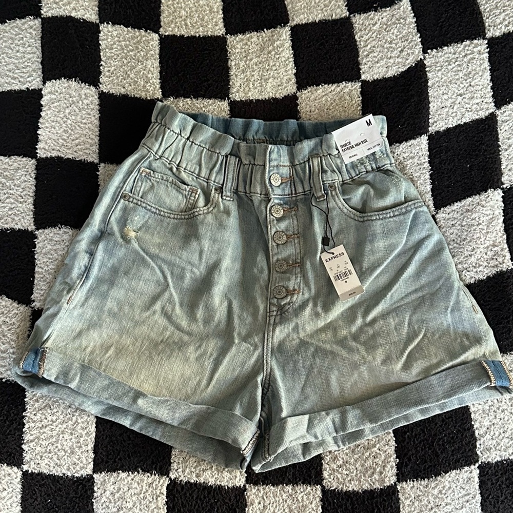 Express High-Waisted Jean Shorts